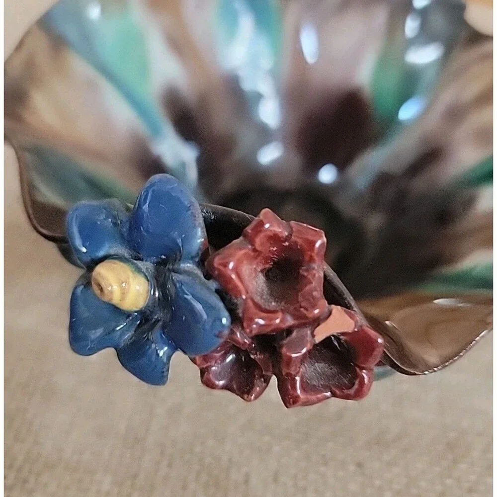 Liezen Austria Wien Bowl Brown With Flowers